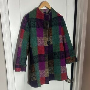 Plaid Multicolor Women's Coat